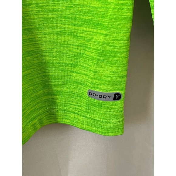 Old Navy Active Green Static Print "Never Quit" Long Sleeve Go-Dry Athletic Tee - Picture 6 of 8